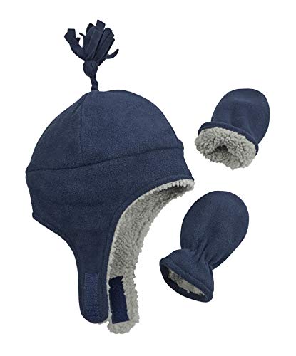 Image of N'Ice Caps Toddler Baby Winter Hat Mitten Set - Kids Boys Girls Gloves Fleece Sherpa Lined