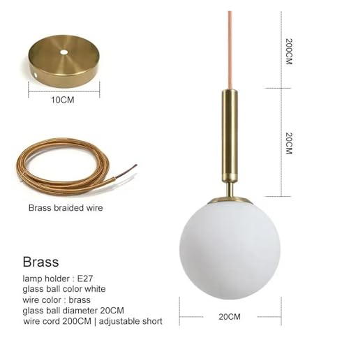 Lampe suspendue design moderne 20cm pour éclairage de cuisine et bureau - 2