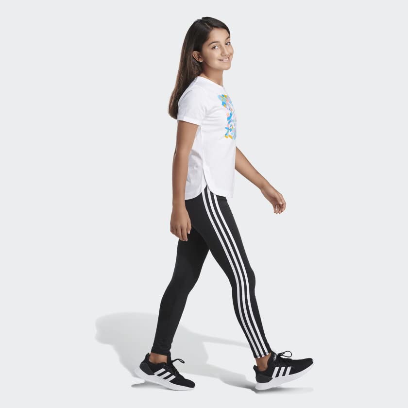 adidas Girls' Big Short Sleeve Tee T-Shirt, White, X-Large3