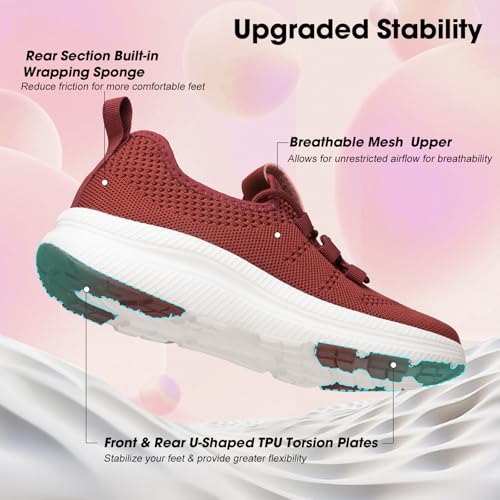 Image of ZOVE Wide Toe Box Shoes Women Extra Wide Width Sneakers Ultra Light Road Running Shoes Non-Slip Tennis Sneakers Breathable Walking Athletic