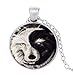 Produktbild Unbekannt Halskette mit Anhänger, Wolf, Yin & Yang, Stahl