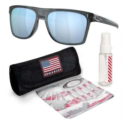 OAKLEY OO9100 LEFFINGWELL CRYSTAL BLACK Armação – Lente PRIZM Deep Water Polar, Óculos de sol polarizados em forma retangular com kit de óculos oficial eSHADES, Preto cristal polarizado (57 mm), 57 mm