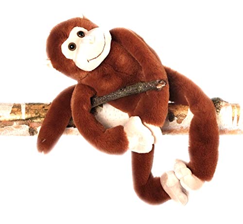 Inware 9320 - Kuscheltier AFFE Flexi, 40 cm, braun, mit Klettverschluss und...