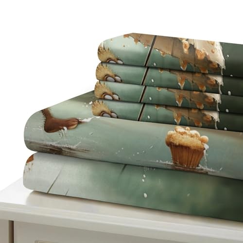 Housse de couette hérisson 3D parure de lit 3 pièces Super King