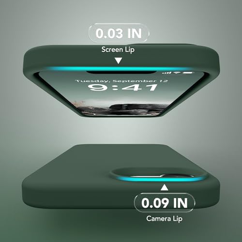 Image of Magnetic for iPhone 17e /iPhone 16e Case, Compatible with MagSafe, [Soft Anti-Scratch Microfiber Lining] Slim Silicone Shockproof Protective Phone Case for iPhone 17e /16e 6.1 inch, Alpine Green