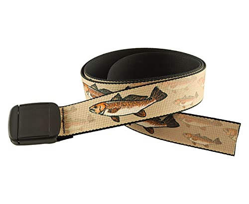 Thomas Bates Big and Tall Fish Pattern Hiker Web Belts