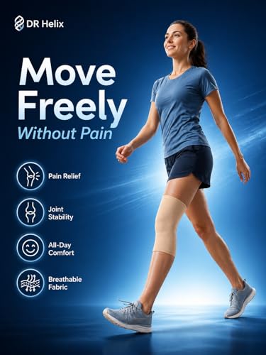 Image of Unisex Skin Knee Cap, Adjustable Support for Knee Pain Relief & Injury Prevention - Breathable, Comfortable & Durable - Ideal for Sports, Recovery & Daily Use - (Size - L)