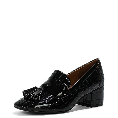 Image of Donald Pliner Women's Kressida Dress Loafers, 2 inch Block Heels for Women, Slip-On Heels for Women