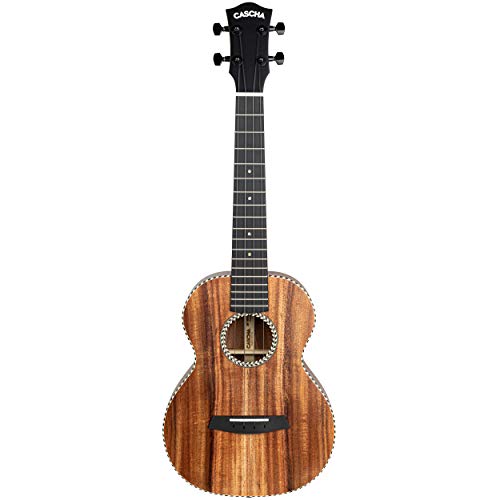CASCHA Ukulélé ténor en acacia avec étui rembourré et 3 médiators - Les Beatles, Paul McCartney, John Lennon, RIngo Starr, George Harrison CASCHA Ukulélé ténor en acacia avec étui rembourré et 3 médiators – Image 3