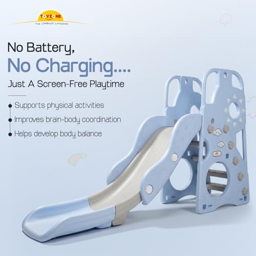 Image of Toyzone Sunshine Slide for Kids | Baby Play Slide | Indoor & Outdoor Kids Slide | Easy Assembly | Safe Rounded Design | BIS Certified | Made in India | Kids Slide for 2-12 Years, Upto 70 kgs