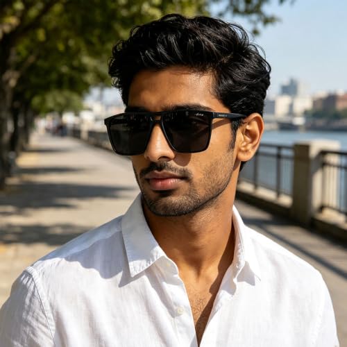 Image of grey jack Oversized Polarized Sunglasses Stylish,Large Size Rectangular Sunglasses UV Protection for Men Women S2202