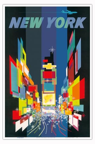 Affiche de voyage vintage New York pour une décoration de salon rétro et élégante