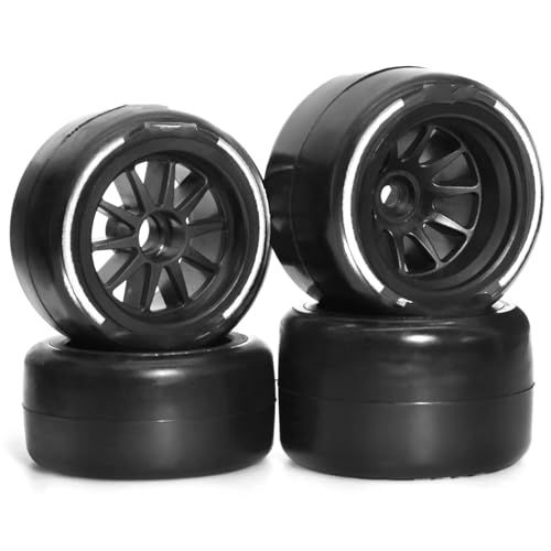 4 pneus de course Tamiya F1 1/10 de 60mm conçus pour la modification