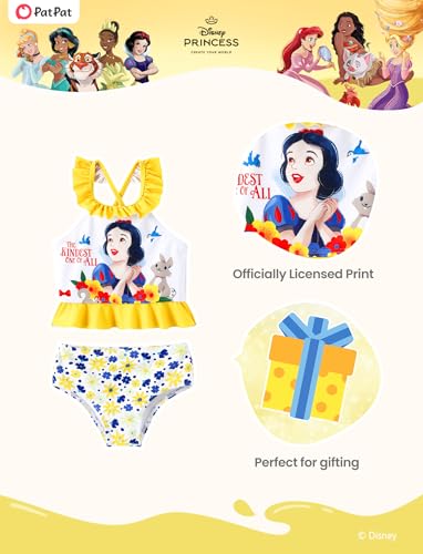 Image of Disney Elsa Princess Toddler Girls Two Piece Tankini Top and Bow Tie Bikini Bottom Beach Swimsuit Set