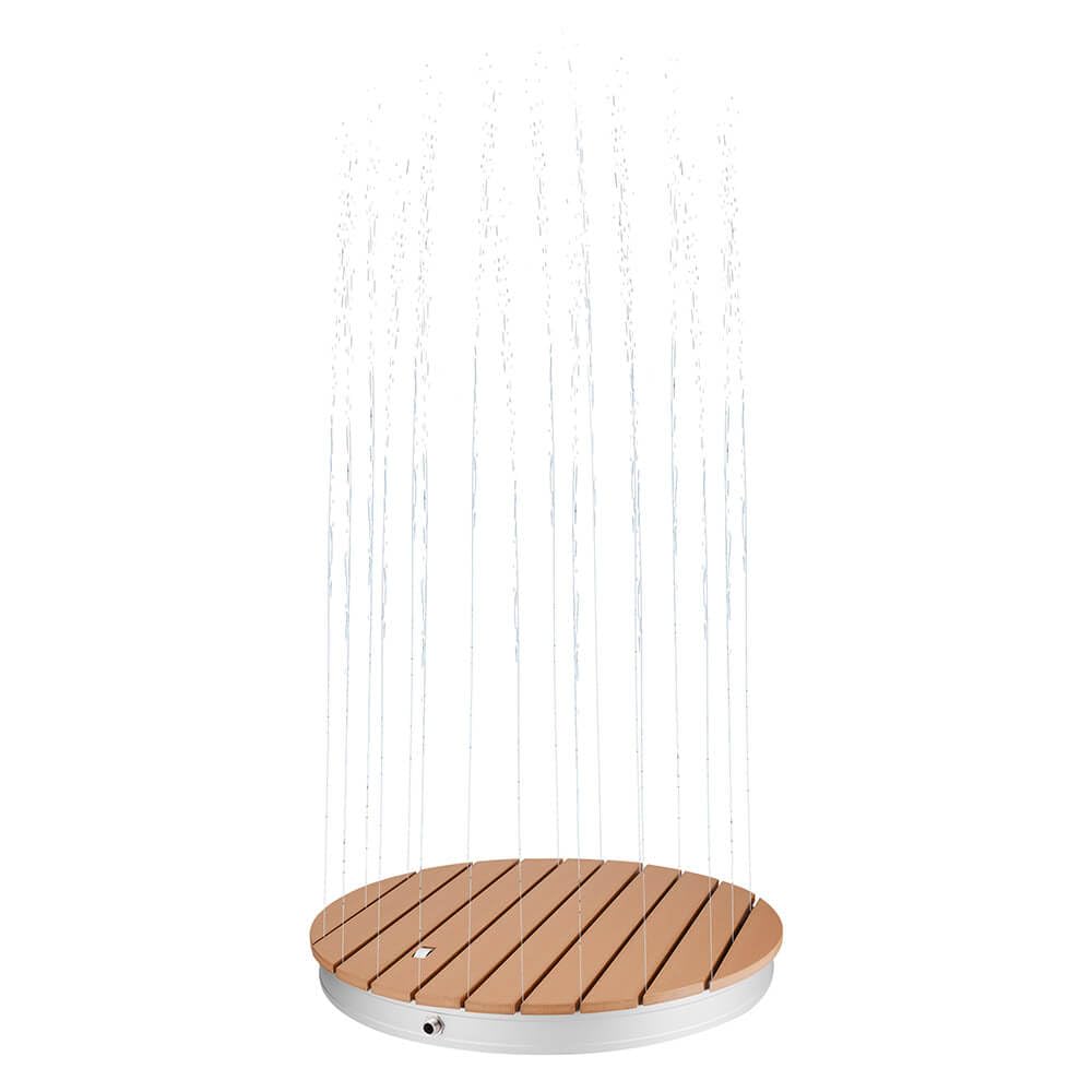 Home Deluxe WPC Ducha de pie CALIA Teak - ⌀ 70,5 cm | Ducha de pie, ducha al aire libre, ducha de jardín, ducha al aire libre.