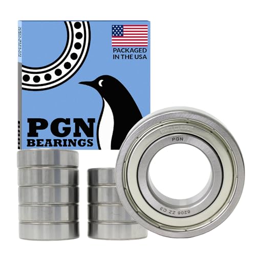 Roulements 6206-ZZ PGN en acier chromé lubrifiés pour machine