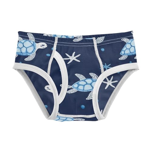 Wusikd White Blue Turtles Boys' Underwear Cotton Boys Briefs Soft Toddler Underwear 2T