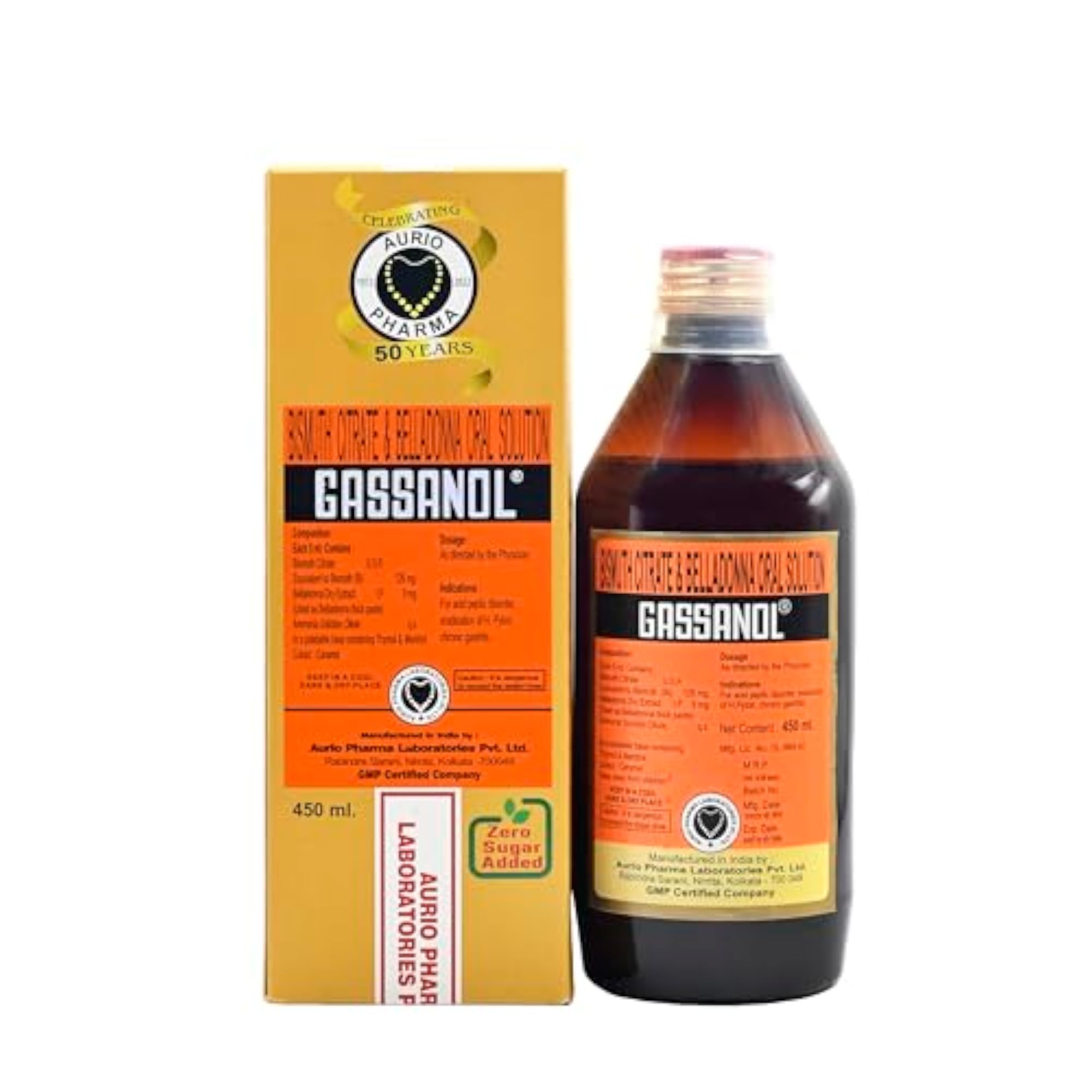 GASSANOL Oral Solution Syrup Therapy Pack, 450 ML (Pack of 4)