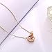 Produktbild CKAWM Halskette Klassische Rose Gold Titanium Stahl Kurze Schlüsselbeinkette Weibliche Doppelring Anhänger Halskette
