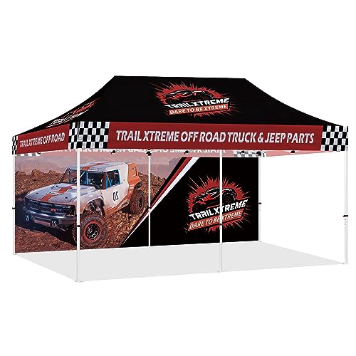 ABLEM8CANOPY Custom Canopy Tent 10x20 with Logo, Personalized Pop Up Canopy 10x20 with Side Wall Options for Business Event, Trade Show, Farmers Market, Roller Bag Included(Demo Offroad) ABLEM8CANOPY Custom Canopy Tent 10x20 with Logo, Personalized Pop Up Canopy 10x20 with Side Wall Options for Business Event, Trade Show, Farmers Market, Roller Bag Included(Demo Offroad)