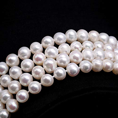 Jyx Pearl Long Sweater Necklace Gorgeous Genuine 7.5Mm Natural Near Round White Freshwater Pearl Necklace For Women 50" #TOP4