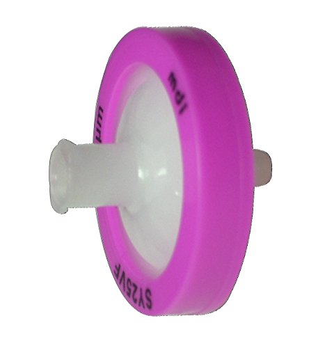 Image of mdi SYVF0602MNXX104 PVDF Membrane Syringe Filter, Non Sterile, Female Luer-Lock Inlet, Male Luer Slip Outlet, 25 mm Diameter (Pack of 100)