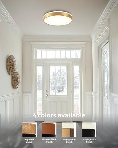 Image of Ken & Ricky 16 inch Modern Flush Mount Ceiling Light,Brush Gold,1 Pack