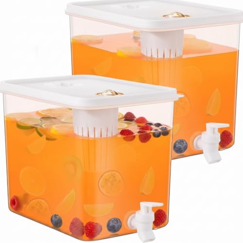 Domensi 2 Pack 2-Gallon Drink Dispensers with Spigot