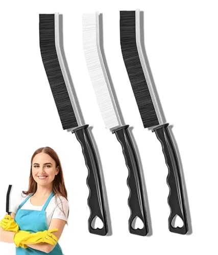 Fugendüsenreinigungsbürste, harte Borsten, Fugendüse, multifunktionale Reinigungsbürste für Badezimmer, Zuhause, Küche, Bad, Fenster, Fahrzeug, Armaturen, Toilette, 3 Stück