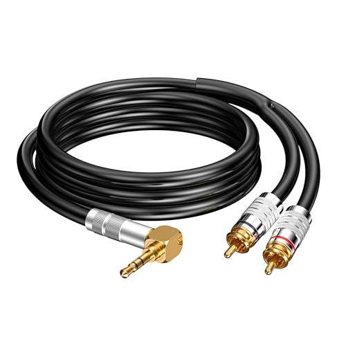 Cable de 3,5 mm a RCA adaptador de audio estéreo auxiliar Jack 1/8 a RCA para MP3 y tablet