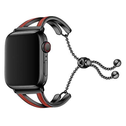 Bracelet acier inoxydable Apple Watch 45mm 44mm 49mm, manchette maillons iWatch SE Ultra