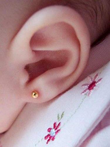 Brinco em Ouro 18k Bola 3mm