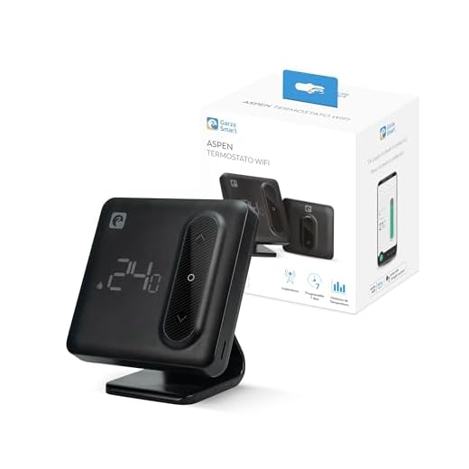 Garza - Termostato Wi-Fi Inteligente para Caldera y Calefacción, con Adaptador, Medidor Consumo, Control táctil, Detección Ventanas Abiertas, Control App y Voz, Alexa/Google, Negro