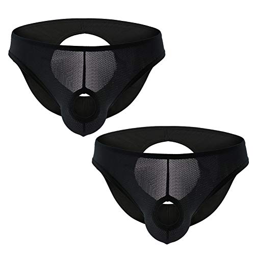 Summer Code Mens Sexy Hollowed Pouch Thong Underwear Pack