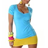 Super Qualität - Sehr angenehm zu tragen - Geraffte kurze Ärmel