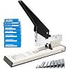 Heavy Duty Stapler with 8000 Staples,Manual Large Office Stapler for 2-240 Sheets,High Capacity Desk Top Stapling Machine with Adjustable Paper Guide