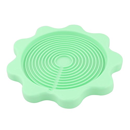 Ruilogod Flores de plástico del hogar Diseñado Pot Pan Caldera del cojín a prueba de calor Mat Verde