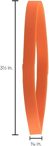 Miniatura 3 de JAM PAPER Bandas de goma duraderas, tamaño 64, bandas elásticas multiusos naranjas, paquete de 100 unidades