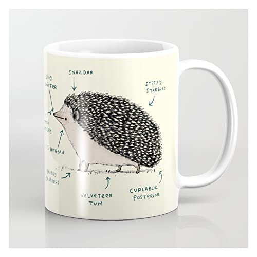 Society6 Anatomy Of A Hedgehog by Sophie Corrigan Coffee Mug (11 oz)