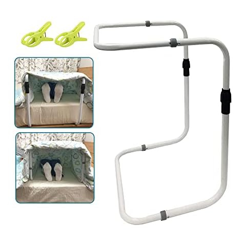 Zelen Blanket Lifter for Foot of Bed Tent Foot Cradle Keep Blankets Off Feet Blanket Holder for Bed Foot Surgery Recovery Adjustable 21.3''-28.6'' Blanket Support Lift Bar Sheet Lifter Cover
