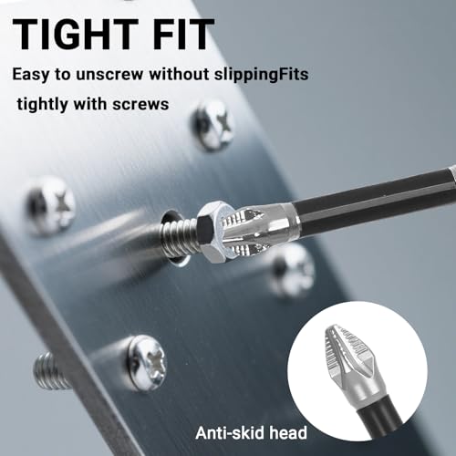 CATITO High Magnetic Screwdriver Drill Bit Set, 10pcs Impact Resistant Non Slip Bit, Anti-Slip Magnetic Electric Screwdriver Set by CATITO - Used condition - Image 6