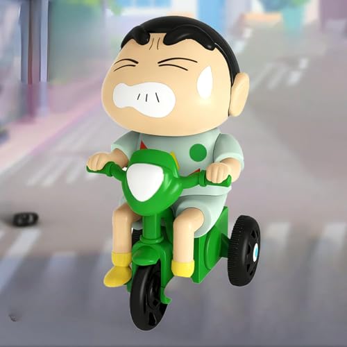 Image of Cartoon Toy, Action Figure with Colorful Box, Wind-Up Cartoon Character Toy Figure - Pajama Style Tricycle Rider, Moving & Whimsical Decor, Color Box Packed Christmas Gift (10.5 * 5 * 7.5cm)