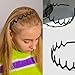 ULTIMUTE 8 PCS Fashion No Slip Effortless Plastic Headbands with Teeth Comb Black Skinny Hair Accessories Bands for Women Men Teen Girls, Matte Black