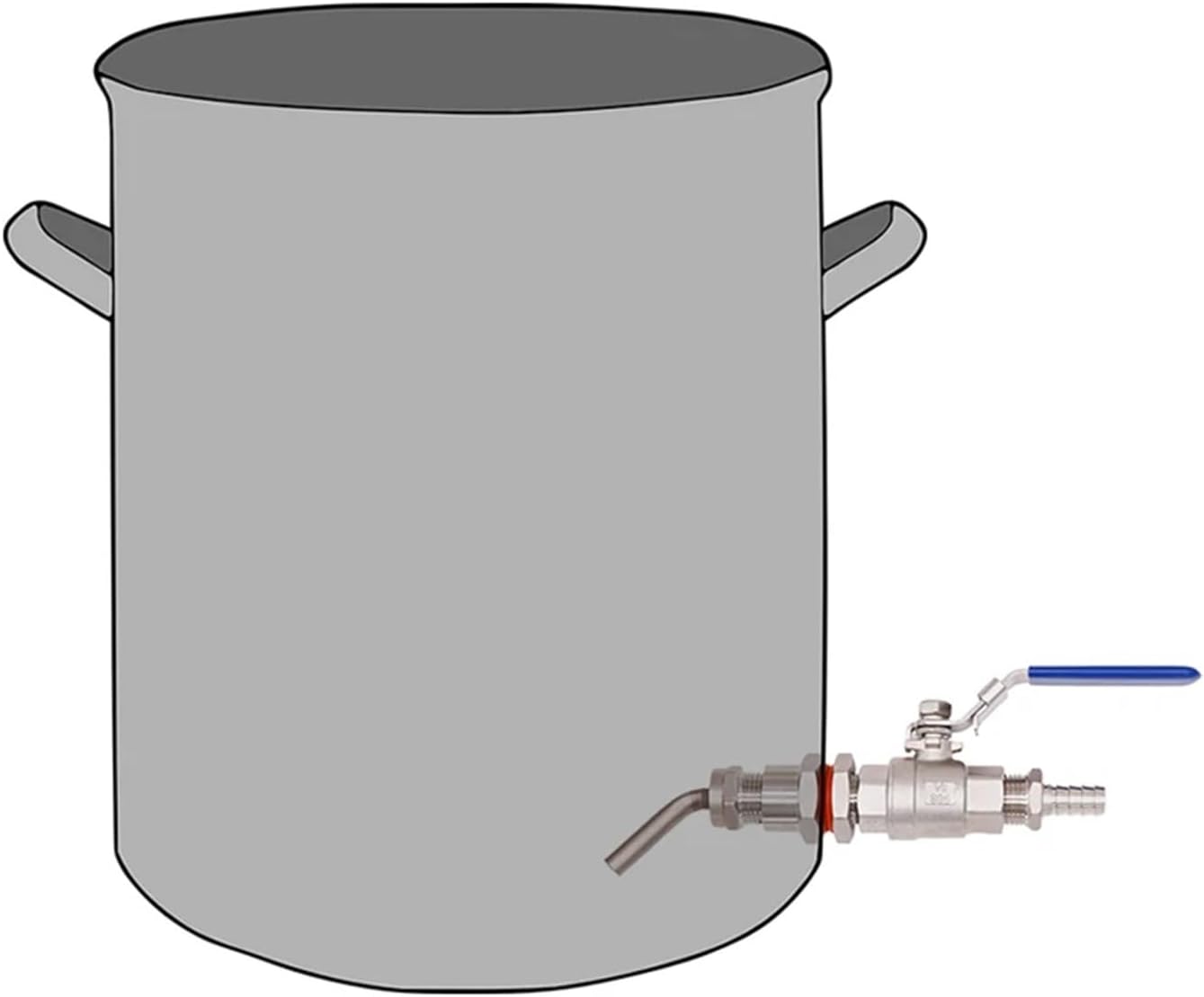 Brewing Equipment Homebrew Weldless Kettle Convert Kit w/ 3/8" Dip Tube Beer Boil Kettle Parts Weldless Whirlpool Arm 2-Piece Ball Valve Kit Brewing Equipment