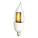 Euri Lighting Flickering Flame Bulb ECA9.5-1120fc LED CA9.5, Decorative Line, Warm White 2200K, Non-Dim, 1W (10W Equivalent), 50 lm, 120 Degree Beam Angle, UL-Listed