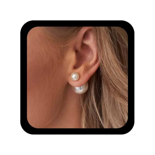 Cybche Boucles D'oreilles Perles Vintage Boucles D'oreilles Perles De Mariage Boucles D'oreilles...