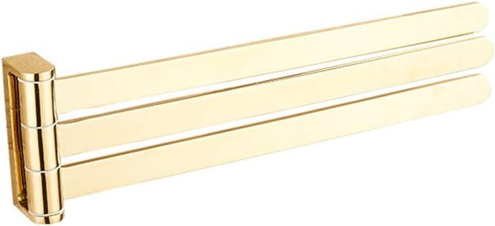 BGL Swivel Towel Rack, Zinc Wall Mount Gold Swivel Towel Hanger for Bathroom and Kitchen