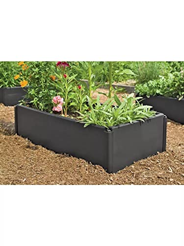 Gardener's Supply Company Recycled Plastic Raised Bed | 18' x 3' Gardening Planter Box Made from 100% Recycled Plastic | 10-inch Planting Depth for Flowers & Vegetables