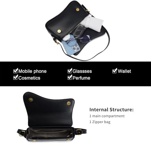 Image of PU Leather Tote Bag for Women with 2 Removable Straps and Zipper Closure