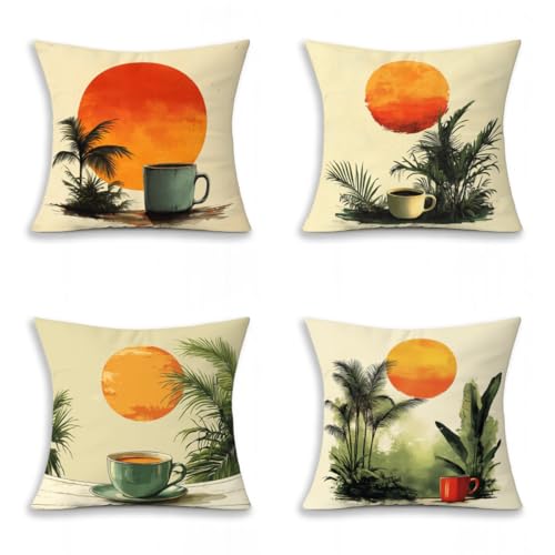 �N�b�V�����J�o�[ 40x40cm ���v, 4�� �\�t�@�[�N�b�V���� �R�[�q�[, �l�p �������J�o�[, Pillow Case �B���t�@�X�i�[, �S�n�悢�^�b�`, ��v�Ȑ��n, HD���ʈ��, �t�@�b�V�����V���v��, �ƒ�p �~���� �\�t�@�[ ��, �v���[